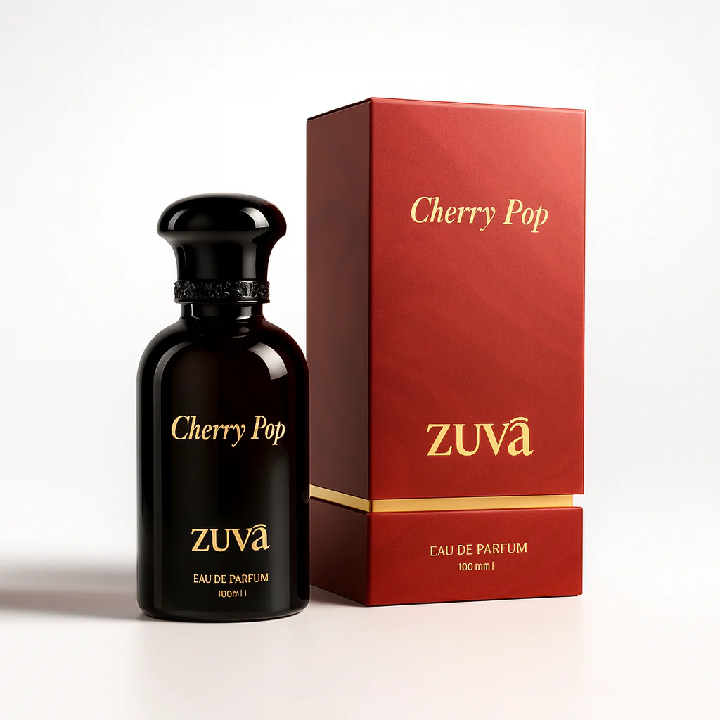 ZUVA Perfumes Cherry Pop Eau de Parfum 100ml – Sweet Fruity Cherry & Almond Fragrance for Women | Long-Lasting Gourmand Perfume