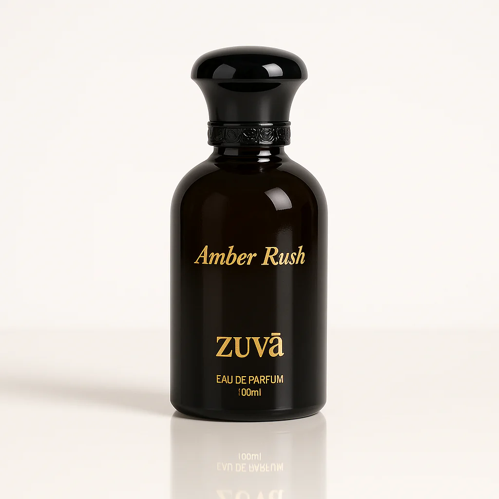 ZUVA Perfumes Amber Rush Eau de Parfum 100ml – Spicy Amber Perfume for Men | Long-Lasting Oriental Fragrance with Vanilla & Pink Pepper