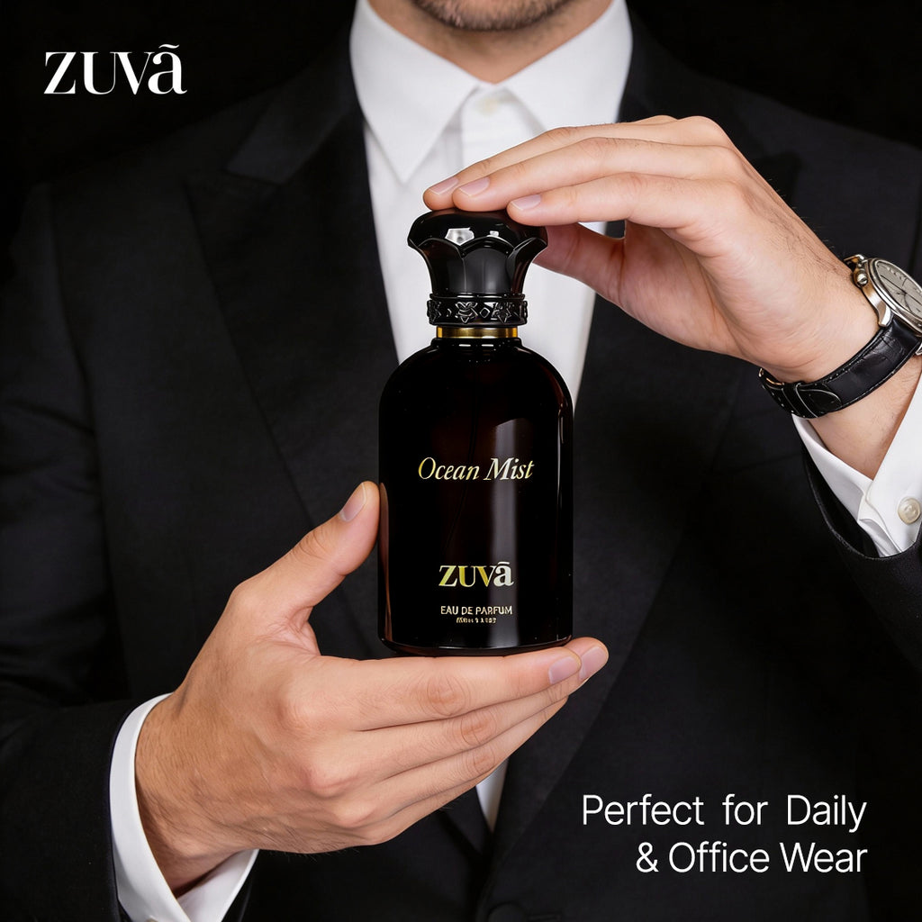 ZUVA Perfumes Ocean Mist Eau de Parfum 100ml – Fresh Aquatic Citrus Fragrance for Men | Long-Lasting Perfume with Bergamot, Grapefruit & Musk