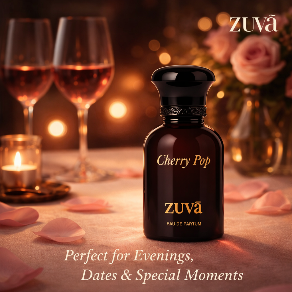 ZUVA Perfumes Cherry Pop Eau de Parfum 100ml – Sweet Fruity Cherry & Almond Fragrance for Women | Long-Lasting Gourmand Perfume
