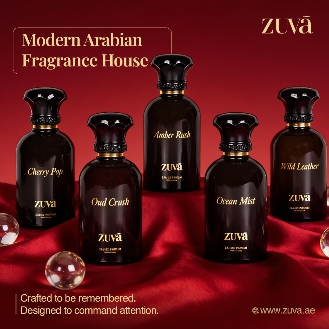 ZUVA Perfumes Amber Rush Eau de Parfum 100ml – Spicy Amber Perfume for Men | Long-Lasting Oriental Fragrance with Vanilla & Pink Pepper