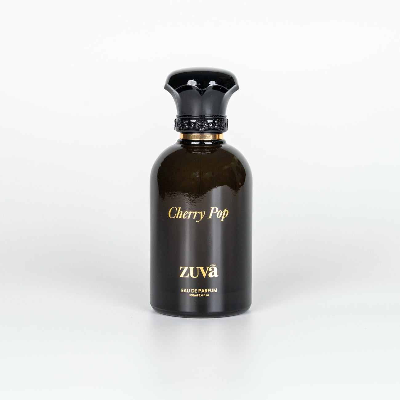 Zuva Cherry Pop perfume bottle on a white background