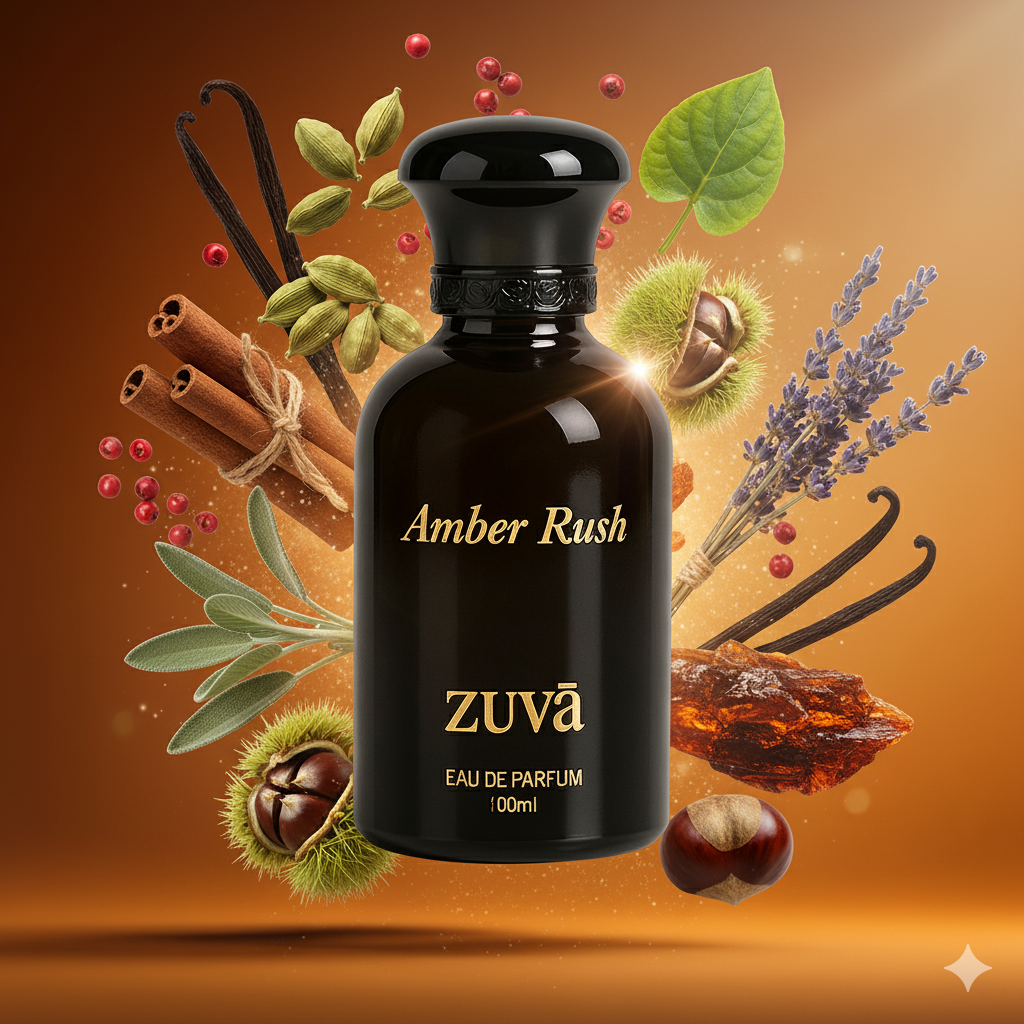 Amber Rush Eau de Parfum 100ml – Warm Spicy Amber Long-Lasting Perfume for Men
