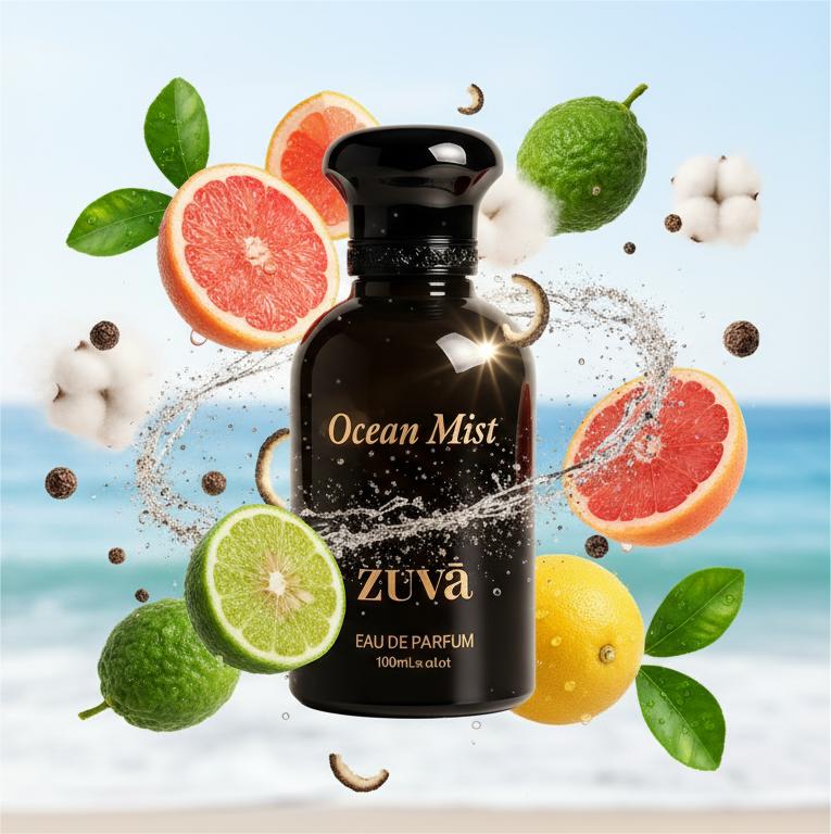 Ocean Mist Eau de Parfum 100ml – Fresh Aquatic Citrus Perfume for Men, Long-Lasting Daily Fragrance